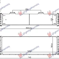 RADIATOR INTERCOOLER 2.0 PETROL - 3.0 DIESEL (540x173x105) (NISSENS)