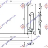 CONDENSER 1,5DCi DIESEL (487x409x16) VALVE ON THE FILTRE (KOYO)