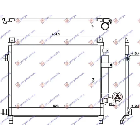 CONDENSER 1.2 PETROL (490x385x12) (KOYO)