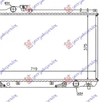 RADIATOR ALL MODEL PETROL MANUAL-AUTO (375x705x16) (KOYO)