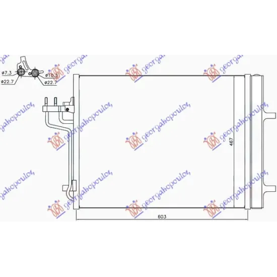 CONDENSER 1,6i 16V TURBO-2,0 TDCi (KOYO)