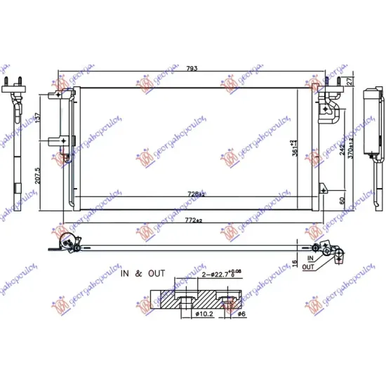 CONDENSER 1.5 EcoBoost (728x361x16) (KOYO) CONDENSER 1.5 EcoBoost (728x361x16) (KOYO)