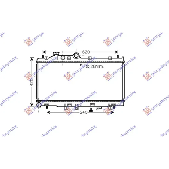 RADIATOR 2.0 T.D (34x68.5x25) (KOYO)