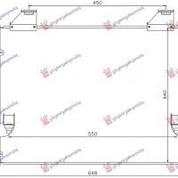 CONDENSER 2.5-3.0 T.D DIESEL (600x440x16) (KOYO)