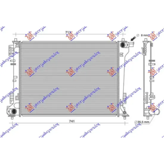 RADIATOR 2.0 CVVT PETROL MANUAL (640x485) (KOREAN) (KOYO)