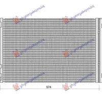 CONDENSER 1.0-1.5-2.0 PETROL-2.0 DIESEL (535x375x12) (KOYO)