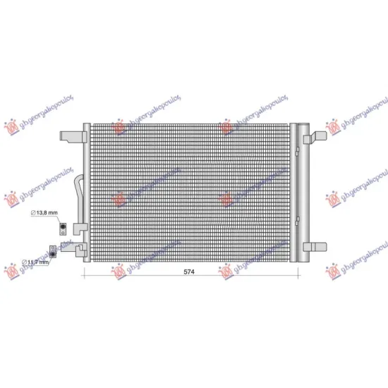 CONDENSER 1.0-1.5-2.0 PETROL-2.0 DIESEL (535x375x12) (KOYO)