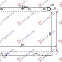 RADIATOR 2.2 dCi-Di DIESEL MANUAL (400x695x26) (KOYO)