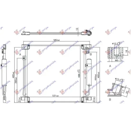 CONDENSER FOR ALL MODELS (515x503x12) (KOYO)