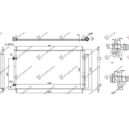 CONDENSER 1.5 HYBRID 15- (600x355x16) (KOYO)