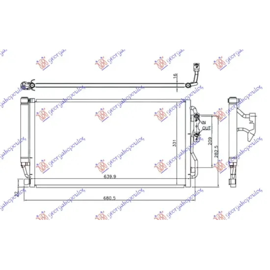 CONDENSER 3.0 (M135i) AUTO PETROL (600x345x16) (KOYO)