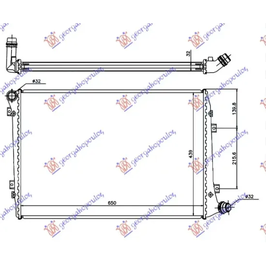 RADIATOR 2.0 TDi DIESEL (650x440) (KOYO)