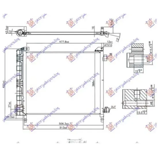 CONDENSER 1,2i-12V (51x39) 75PS(HR12DE) (KOYO)