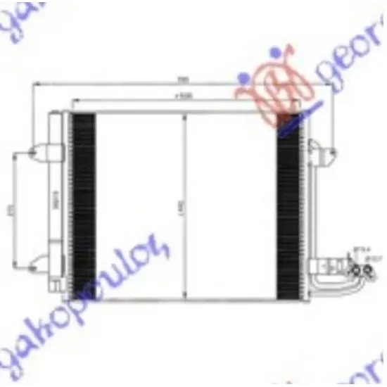 CONDENSER PETROL - DIESEL (540x450x16) (KOYO)