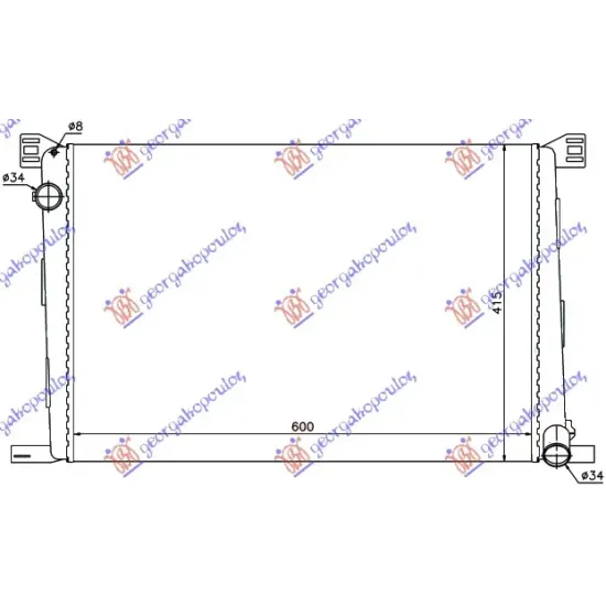 RADIATOR 1.4-1.6i16V PETROL +/-AC (60x42) (KOYO) RADIATOR 1.4-1.6i16V PETROL +/-AC (60x42) (KOYO)