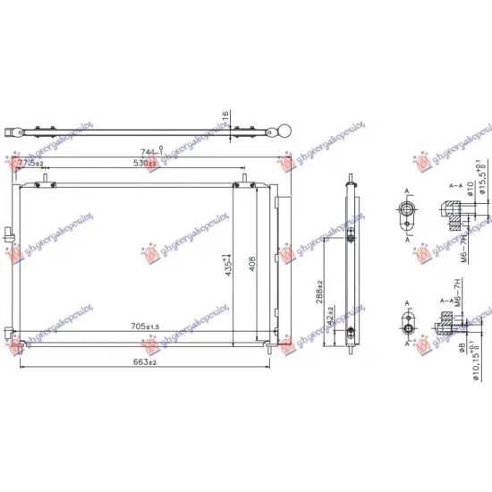 CONDENSER ALL MODEL PETROL-DIESEL (665x415x16) (KOYO)