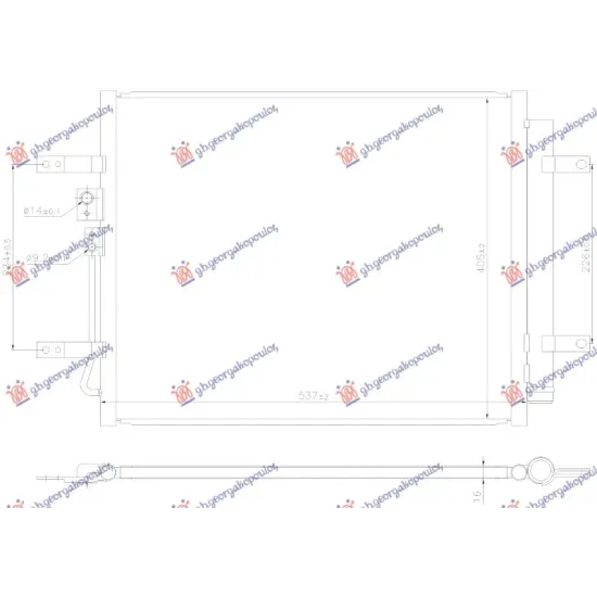 CONDENSER ELECTRIC (498x404x16) (KOYO)