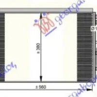 CONDENSER 1.4-1.6i PETROL(555x385x16) (KOYO)