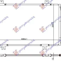 CONDENSER 1.6 16v PETROL (688x394x12) (KOYO)