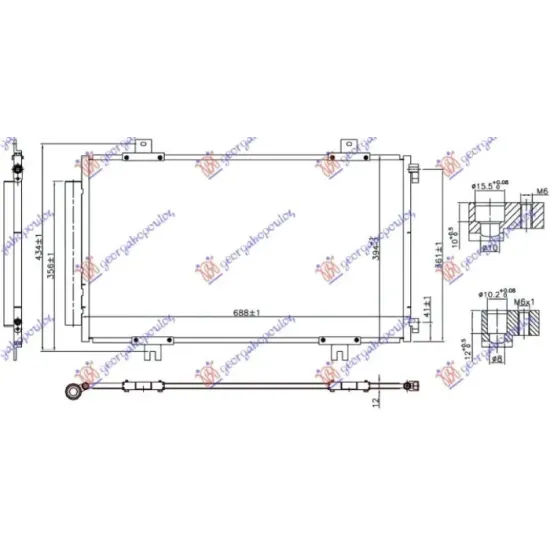 CONDENSER 1.6 16v PETROL (688x394x12) (KOYO)