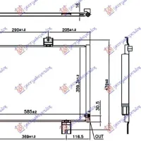 CONDENSER 1.3-1.5 PETROL (545x366x16) (KOYO)