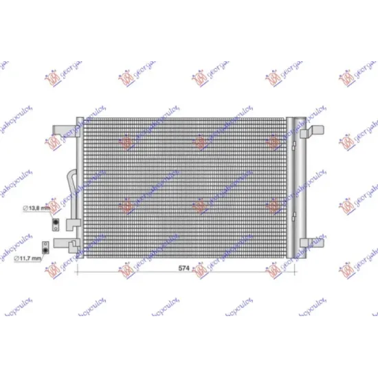 CONDENSER 1.4-1.5-2.0 TSI PETROL - 2.0 TDI DIESEL (576x388) (KOYO)