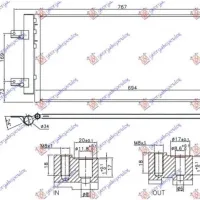 CONDENSER FOR ALL MODELS PETROL/DIESEL TURBO (640x290x16) (KOYO)