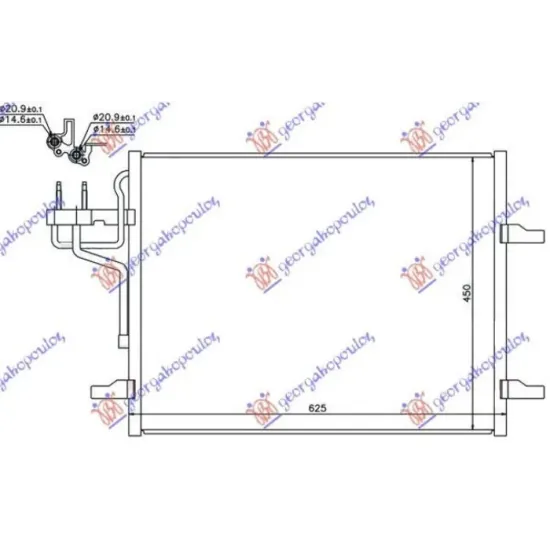 CONDENSER PETROL-DIESEL (585x470x16) (KOYO)