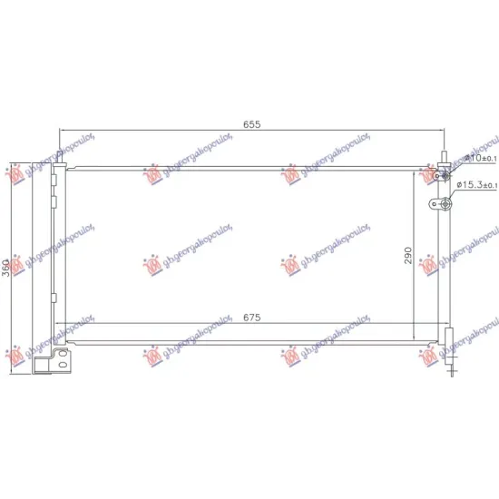 CONDENSER 1.8 HYBRID A/T (675x290x16) (KOYO)