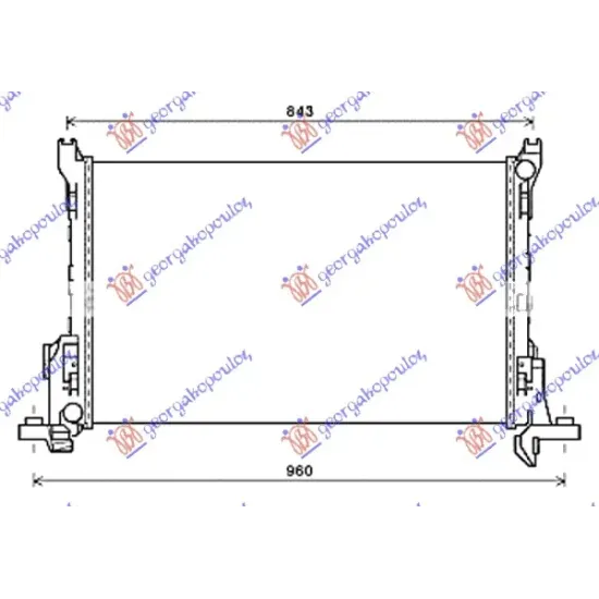 RADIATOR 1.6 CDTi +AC DIESEL MANUAL (750x470x26) (KOYO)