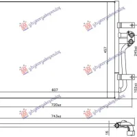 CONDENSER A/C ELECTRIC (607x457x16) (KOYO)