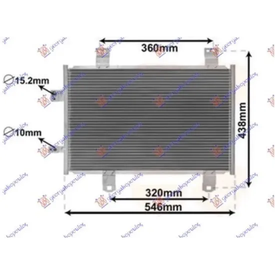 CONDENSOR 1.5 D DIESEL (550x350x12)