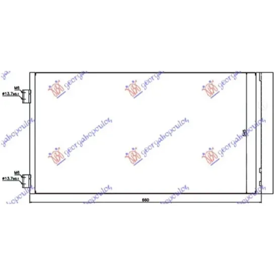 CONDENSER PETROL - DIESEL (625x330x12) (KOYO)