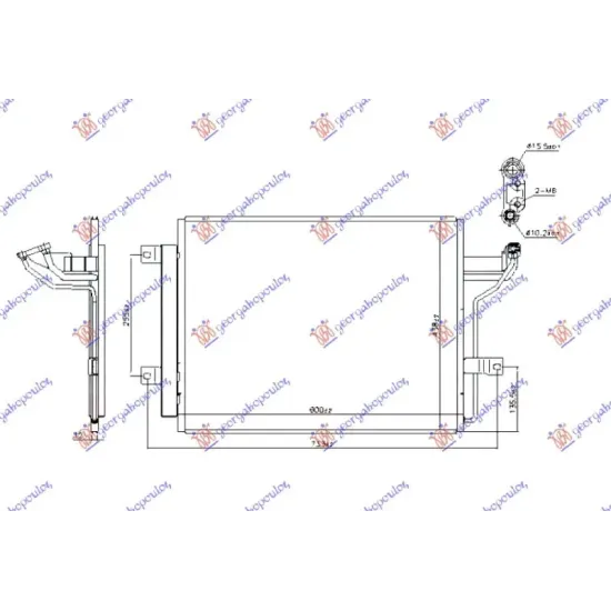 CONDENSER 1.5-2.0 PETROL - 2.0 HYBRID (600x438) (KOYO)