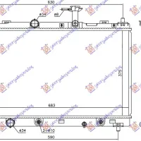 RADIATOR 1.6 16v AUTO (375x697x16) (KOYO)