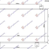 CONDENSER FOR ALL MODELS PETROL (658x368x16) (GAS R134) (KOYO)