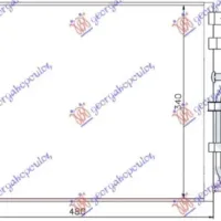 CONDENSER FOR ALL MODELS PETROL (440x340x16) (KOYO)