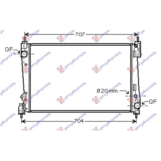 RADIATOR 1.4-1.6TUR-1.3-1.8-1.9-2.0D+/-AC(62x39)88KW (MAHLE BEHR) RADIATOR 1.4-1.6TUR-1.3-1.8-1.9-2.0D+/-AC(62x39)88KW (MAHLE BEHR)