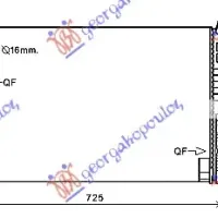 RADIATOR PETROL - DSL (65x43.5x18) (VALEO TYPE) (NISSENS)