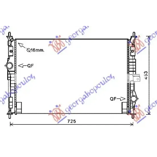 RADIATOR PETROL - DSL (65x43.5x18) (VALEO TYPE) (NISSENS)