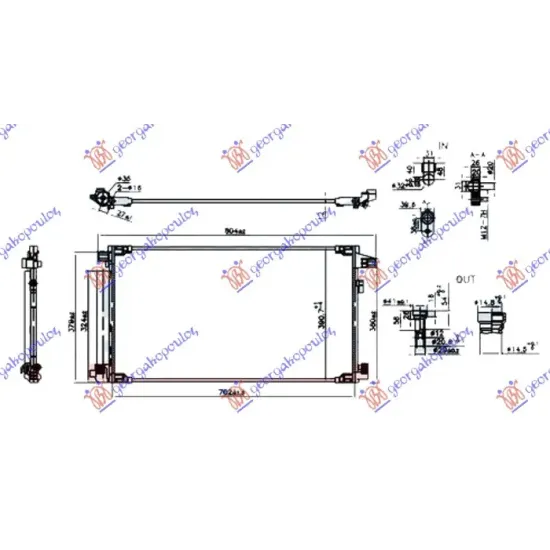 CONDENSER 1.8 HYBRID PETROL (670x370x12) (VALEO)