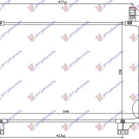CONDENSER 1.0/1.3i16v (497x320x16) JAPANESE (VALEO)