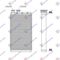 HEATER RADIATOR PETROL-DIESEL +HYBRID (220x152) (NISSENS)