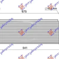 RADIATOR INTERCOOLER 1.9 DCI DIESEL 00- (480x133) (NISSENS)