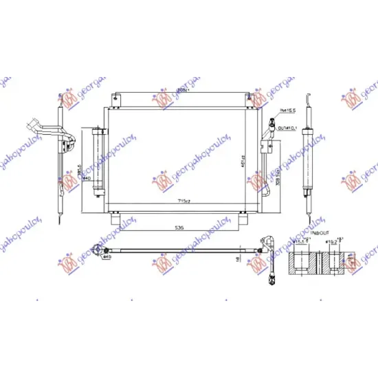 CONDENSER 2.5 HYBRID - 3.5 PETROL (715x461) (NISSENS)