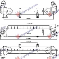 RADIATOR INTERCOOLER 1.0 PETROL (580x108x90) (NISSENS)