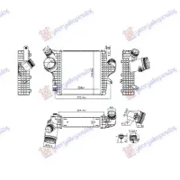 RADIATOR INTERCOOLER (258x240x64) (NISSENS)