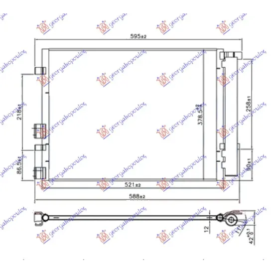 CONDENSER 1.1-1.6 CRDi DIESEL (500x360x12) (NISSENS)