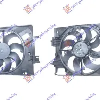 COOLING FAN ASSEMBLY 1.0-1.3 PETROL/1.5 DIESEL (400mm) (2pin) (NISSENS)