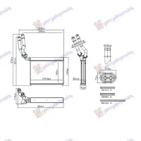 HEATER RADIATOR (162x245x32) (NISSENS)